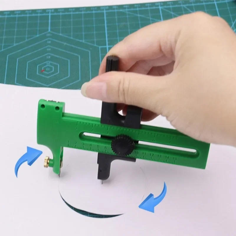 Art Craft Paper - 調整可能なハンドヘルド円形アートカッター、多サイズ携帯用紙切りナイフ、DIYクラフトホビーツール
