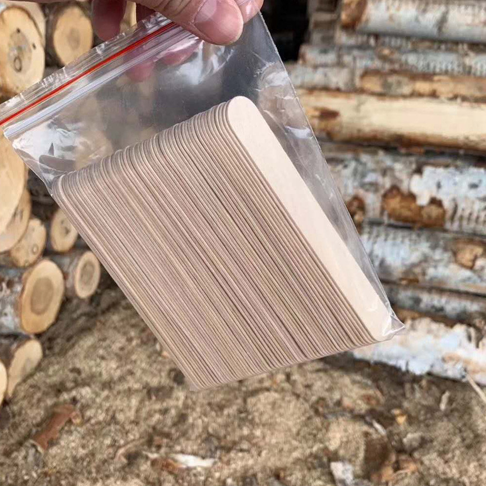 Art Craft Stick - 400本入り木製クラフトスティック、ナチュラルカラー、ワックスなし、安全なDIY木製アイスクリームスティック、教室パーティー、キャンプクラフト、手作りアート用