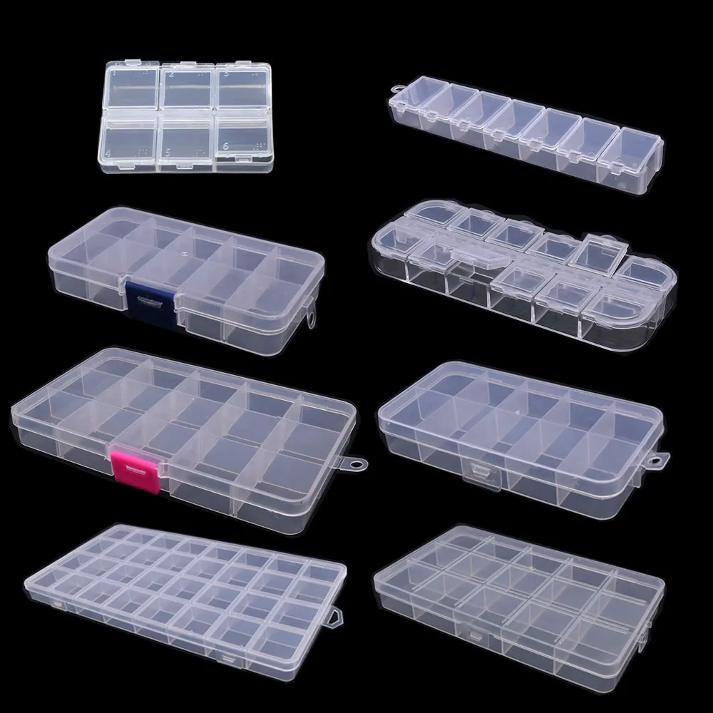 Art Craft Organizer - 6-32 コンパートメントプラスチック収納ボックスオーガナイザージュエリーコンテナビーズアート DIY 工芸品縫製ジュエリー用品用の仕切り付き