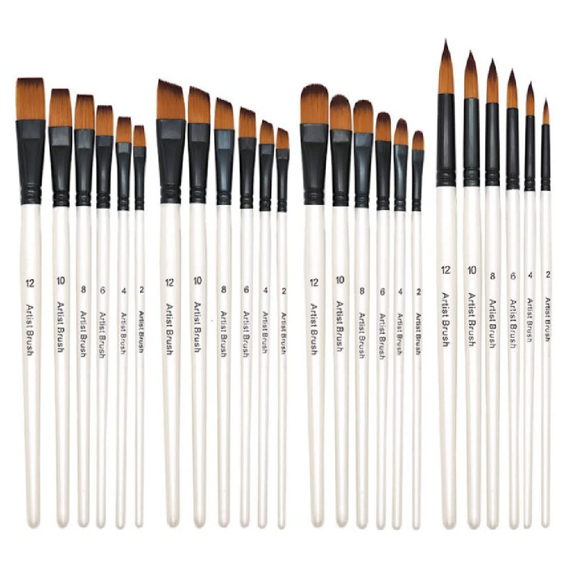 Gouache Paint Set - BOMEIJIA ペイント ブラシ セット ラウンド フラット