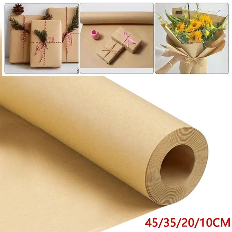 Art Craft Recycled Materials - 10 メートルブラウンクラフト紙ギフト花工芸品ラッピングアートクラフト 100% リサイクル素材分解性バッファ包装クラフト紙