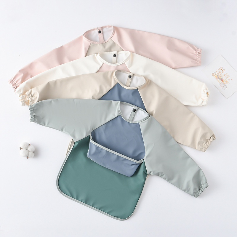 キッズベビー長袖PUよだれかけ子供幼児アートクラフト防水食事 - Art Craft Easy のレビューと価格