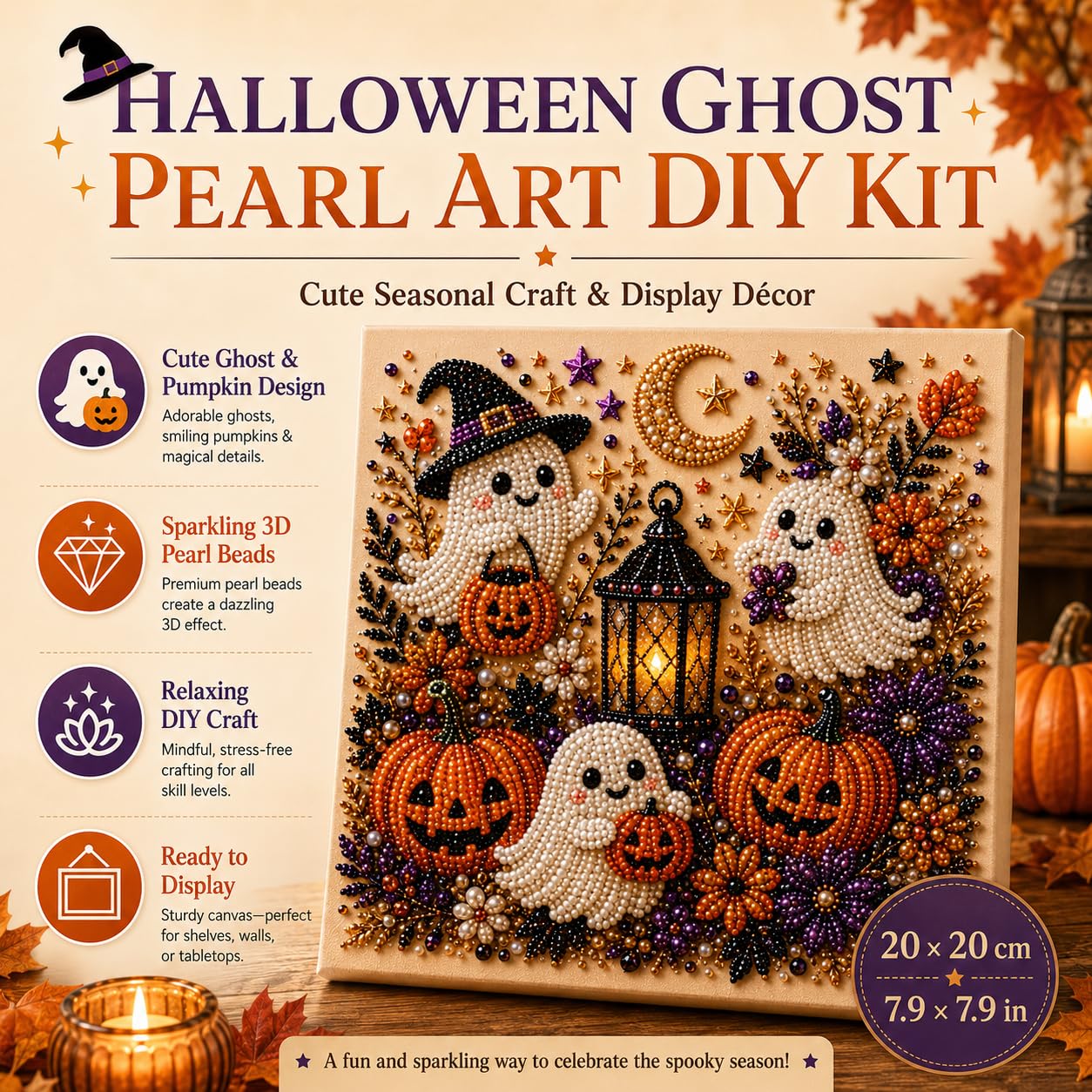 @ハロウィン ゴーストパールアートキット 大人用 DIYパー - Art Craft Halloween のレビューと価格