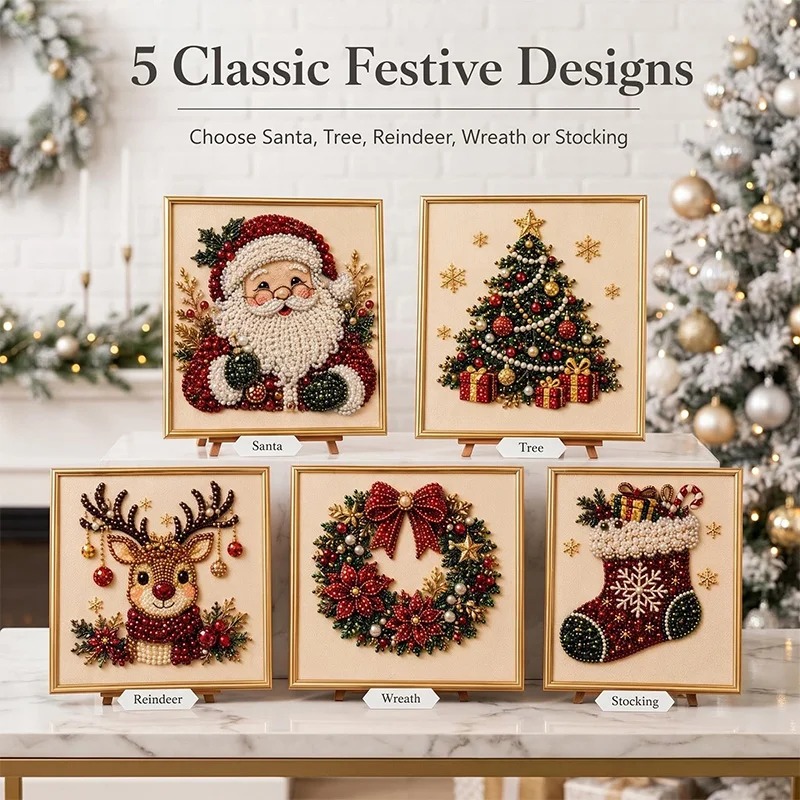 クリスマスパールダイヤモンドペインティングアートセット（フレ - Art Craft Kits For Adults のレビューと価格