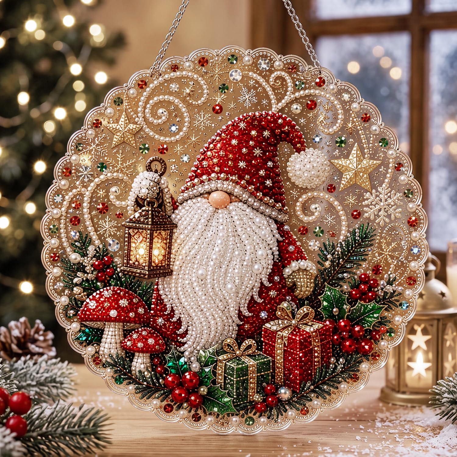 クリスマスパールダイヤモンドペインティングサンキャッチャーキ - Art Craft Kits For Adults のレビューと価格