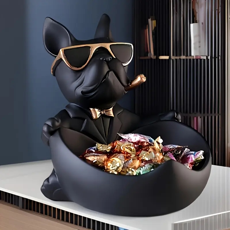 クリエイティブなサングラスをかけたクールな犬の置物、ブルドッ - Art Craft Organizer のレビューと価格
