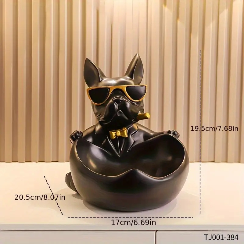 クリエイティブなサングラスをかけたクールな犬の置物、ブルドッ - Art Craft Organizer のレビューと価格