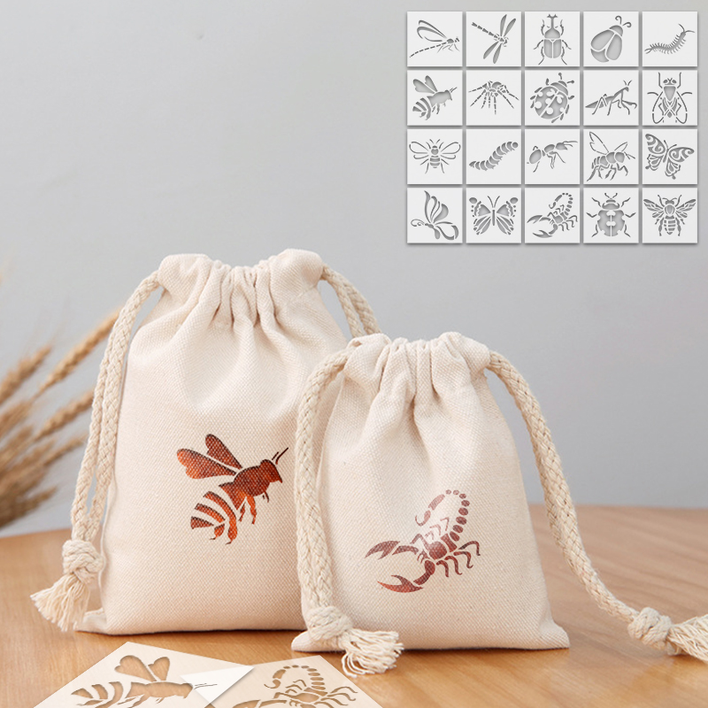 Yomdid-昆虫シリーズの中空ステンシル、再利用可能な絵画 - Silk Screen Printing のレビューと価格