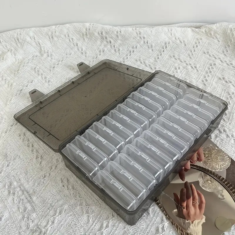 透明なプラスチッククラフト収納ボックス、ポータブル多機能収納 - Art Craft Organizer のレビューと価格