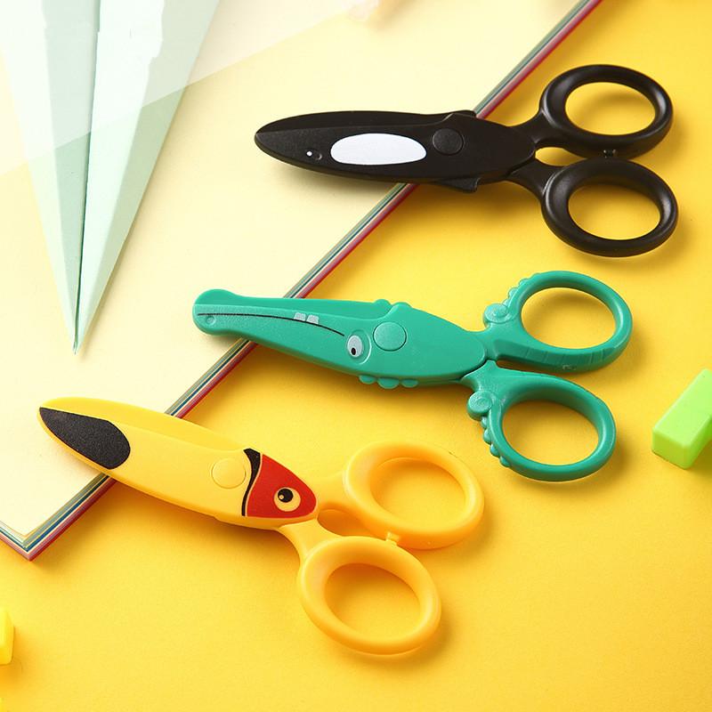 3個セット 子供用プラスチックはさみ かわいい漫画のオウムと - Art Craft For Preschool のレビューと価格