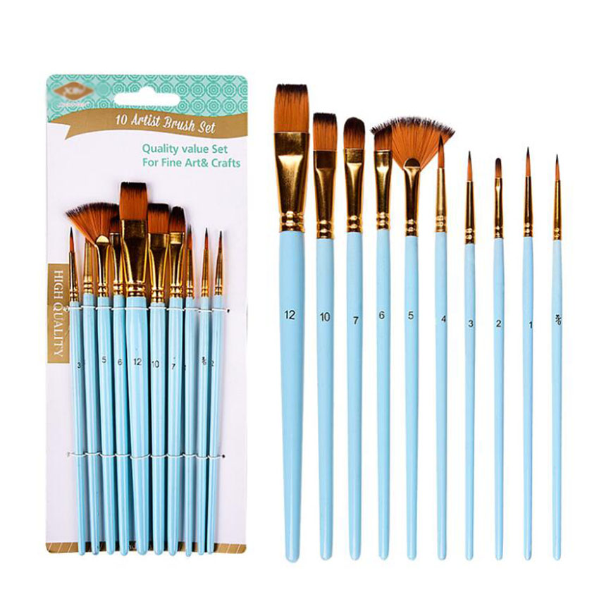 水彩絵筆,水彩絵筆,10ピース/セット,ペイントブラシ - Gouache Paint Set のレビューと価格