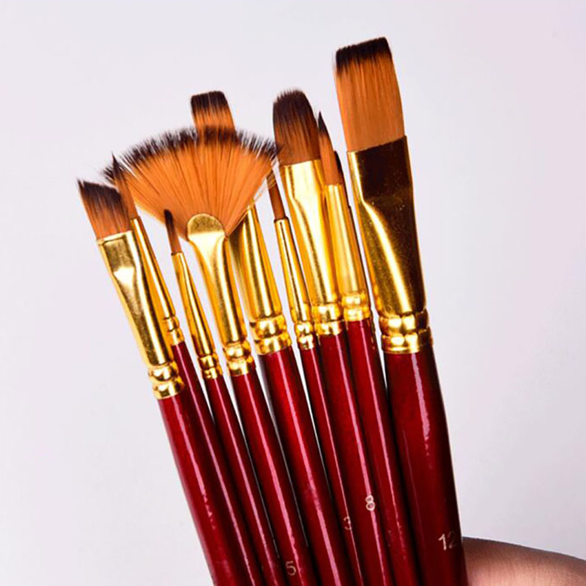 水彩絵筆,水彩絵筆,10ピース/セット,ペイントブラシ - Gouache Paint Set のレビューと価格