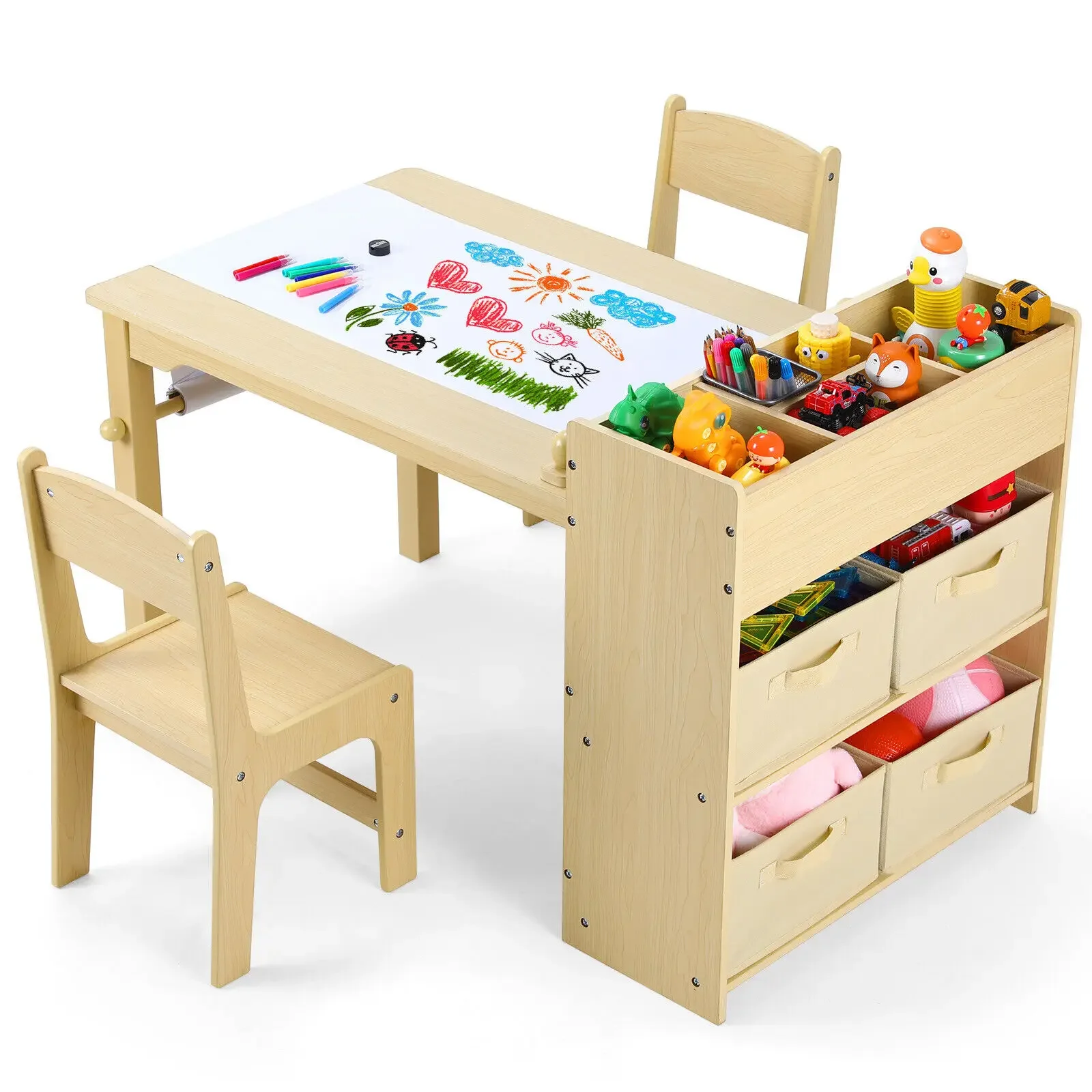 子供用アートテーブル＆チェア2脚セット 広々とした収納棚付き - Art And Craft Quotes For Kids のレビューと価格