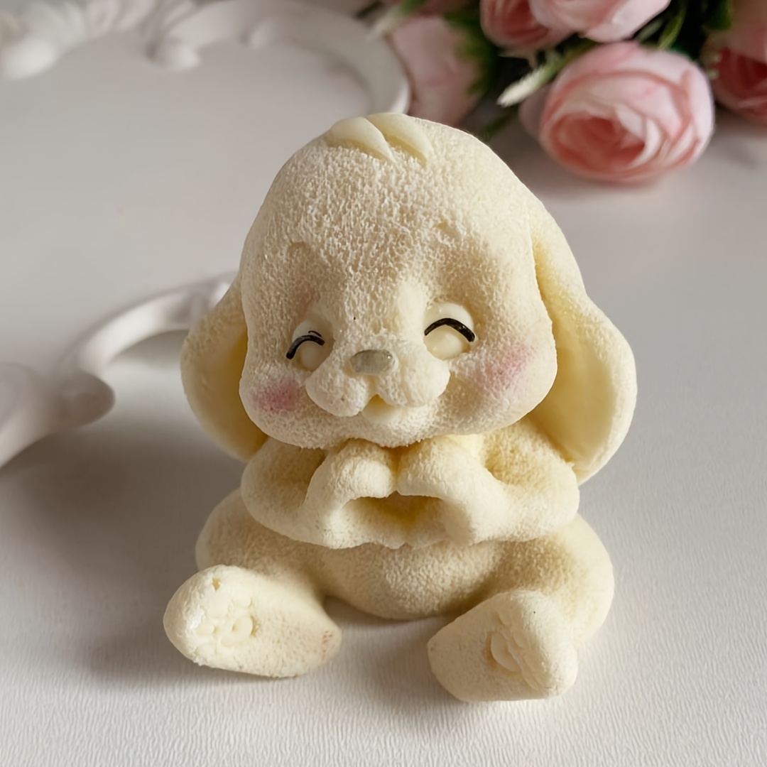 表現豊かな目とふわふわの耳が付いた愛らしいウサギの樹脂シリコ - Art Craft Eyes のレビューと価格