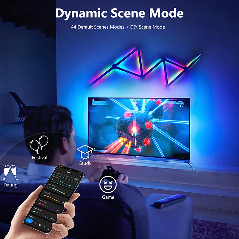 スマートRGBウォールランプ、Bluetoothアプリ接続L - Art Craft Games のレビューと価格