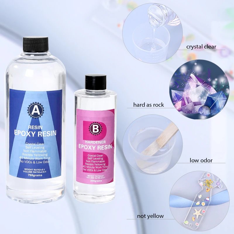 エポキシ樹脂キット クリスタルクリア 簡単混合 AB樹脂 ス - Art Craft Stick のレビューと価格