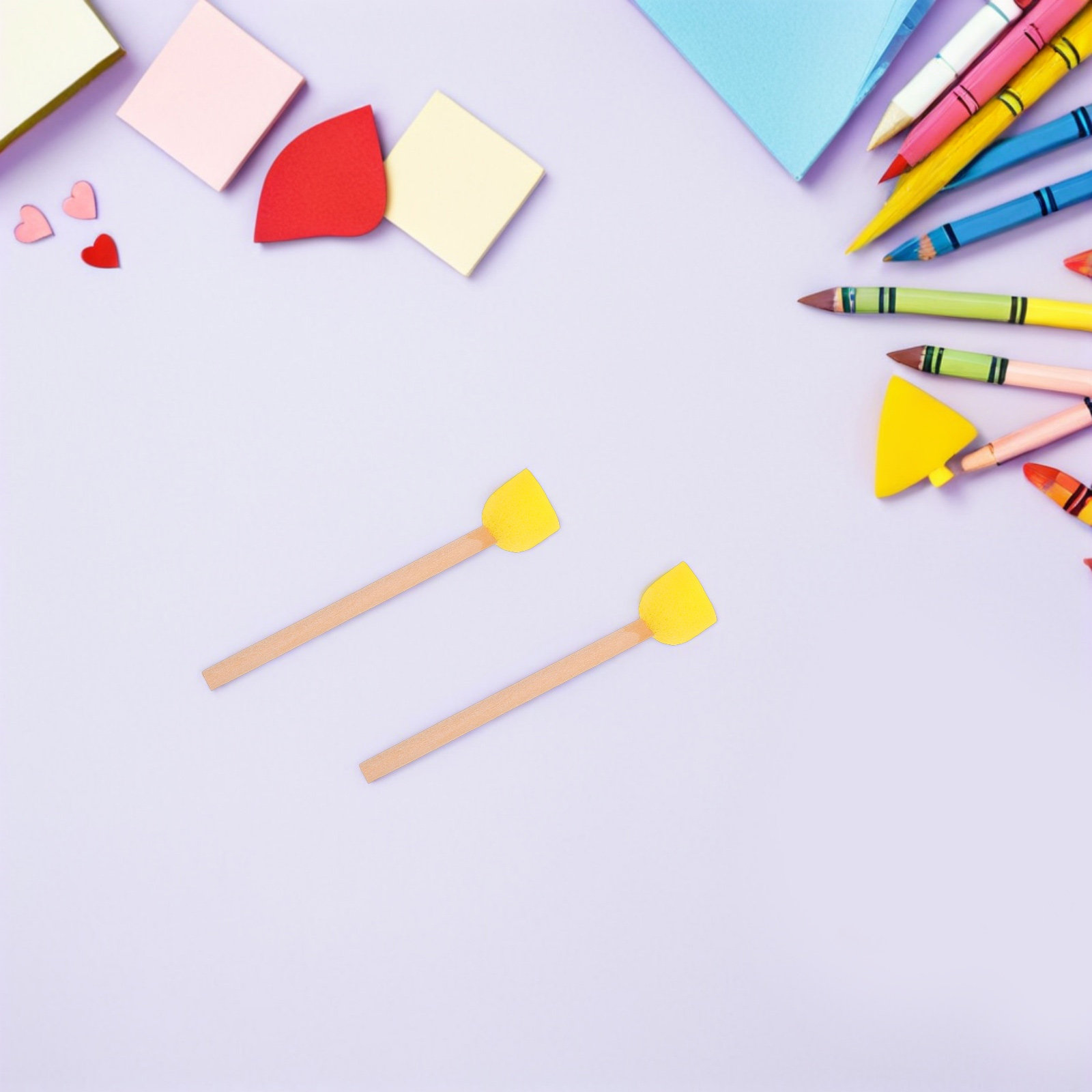 80個入りツールセット 丸型スポンジブラシ 木製ハンドル ク - Art Craft For Preschool のレビューと価格