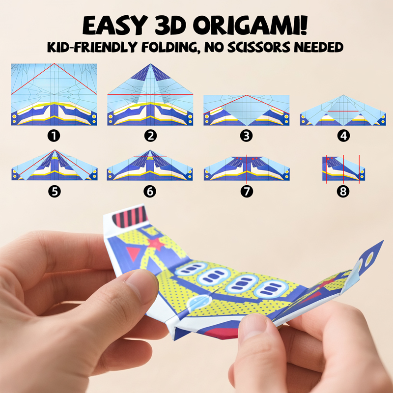 36枚の紙飛行機折り紙キット STEM教育DIYクラフトおも - Art Craft Paper のレビューと価格
