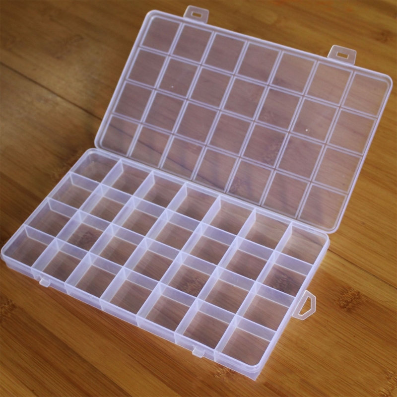 長方形のプラスチック製ジュエリーボックス,28コンパートメン - Art Craft Organizer のレビューと価格
