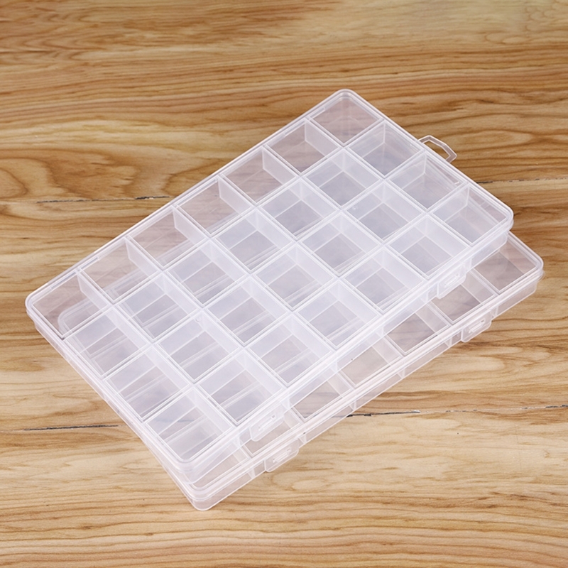 長方形のプラスチック製ジュエリーボックス,28コンパートメン - Art Craft Organizer のレビューと価格