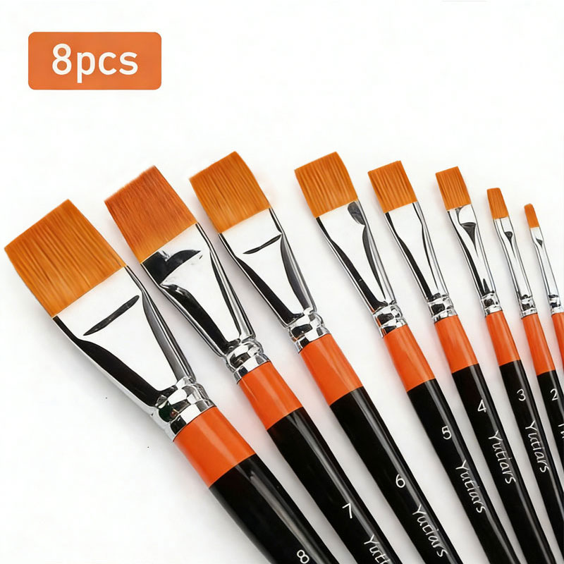 1Pc アーティストフラットペイントブラシナイロン毛アクリル - Gouache Paint Set のレビューと価格