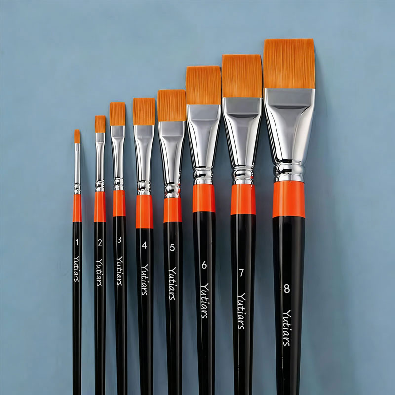 1Pc アーティストフラットペイントブラシナイロン毛アクリル - Gouache Paint Set のレビューと価格