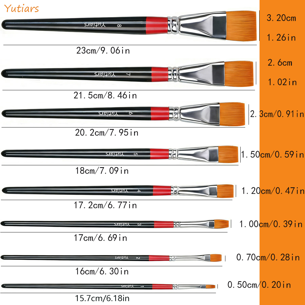 1Pc アーティストフラットペイントブラシナイロン毛アクリル - Gouache Paint Set のレビューと価格
