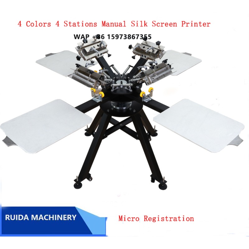 ロータリー式織物印刷機 4色4テーブル シルクスクリーン印刷 - Silk Screen Printing のレビューと価格