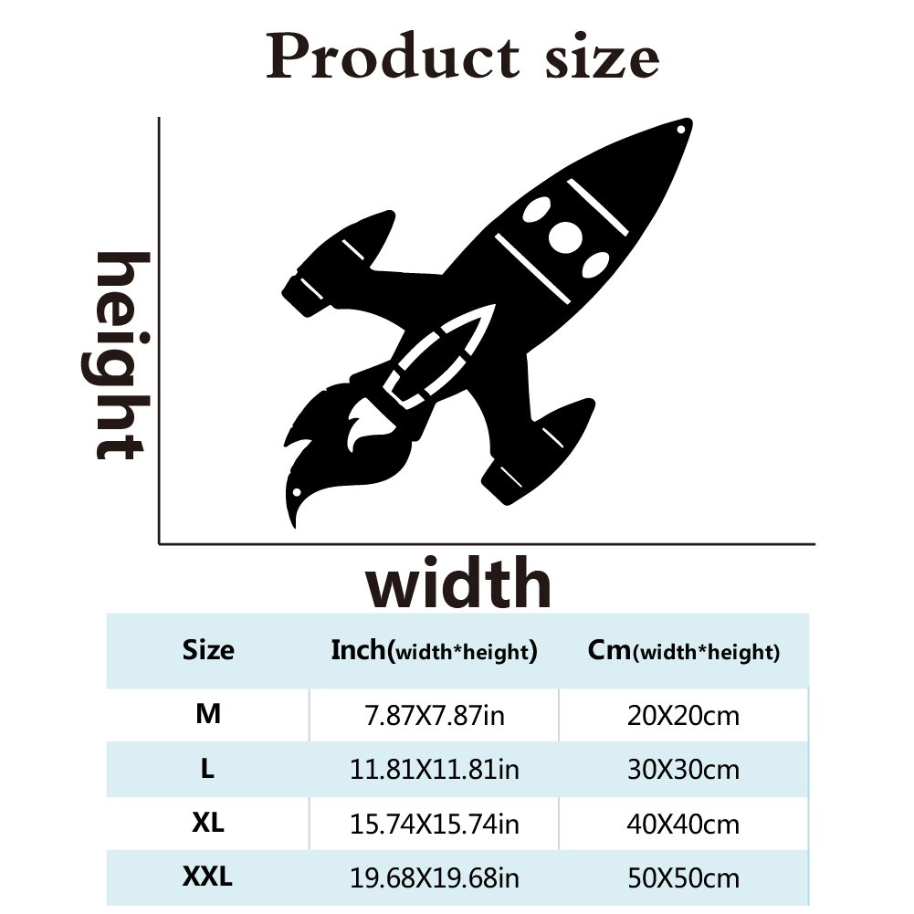 1pc ビューティースペースロケット壁金属アート家の装飾錬鉄 - Art And Craft Rocket のレビューと価格