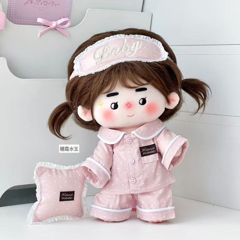 20cmの綿人形用パジャマセット、秋のピンク色のホームウェア - Art Craft Eyes のレビューと価格