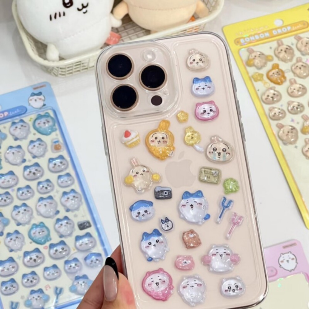 かわいいちいかわ3DクリスタルエンボスステッカーDIYデコレ - Art Craft And Cloth のレビューと価格