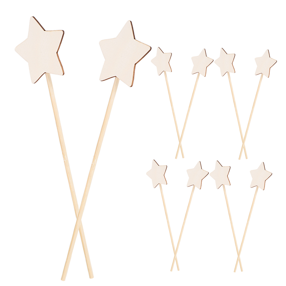 10個入り DIY木製スターワンド プリンセスワンド 星型  - Art Craft Stick のレビューと価格