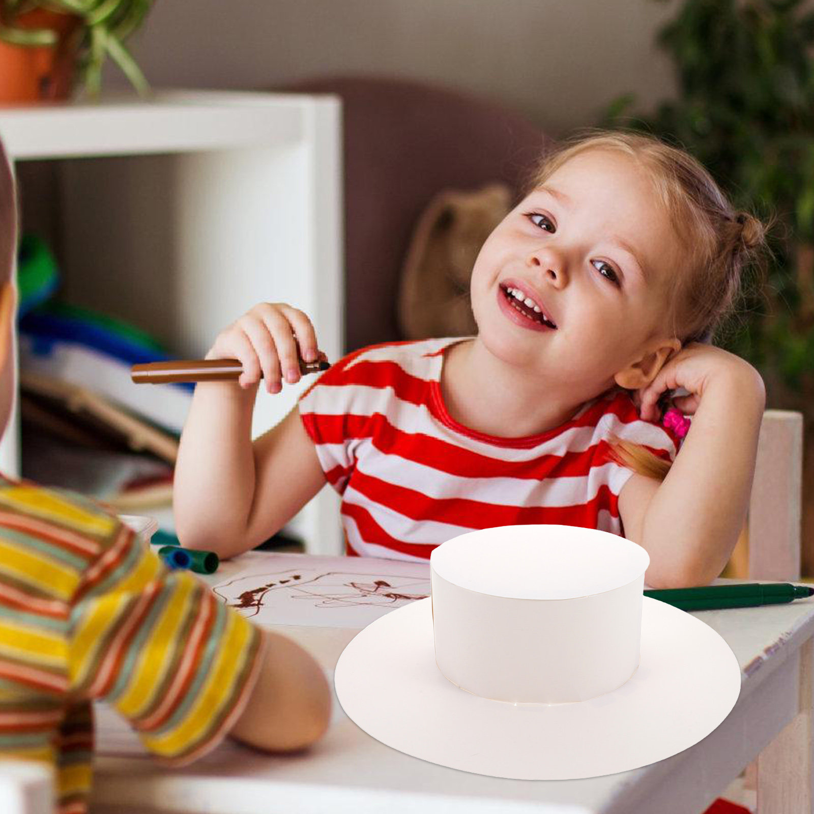 5個入りDIYペイント可能な紙製サンハット 子供向け クリエ - Art Craft For Preschool のレビューと価格
