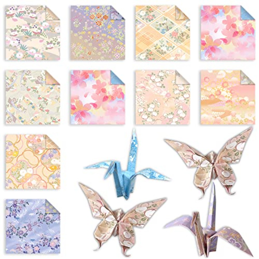 折り紙用紙 6x6 両面印刷 50枚 10色 折り紙キット  - Art Craft Easy のレビューと価格