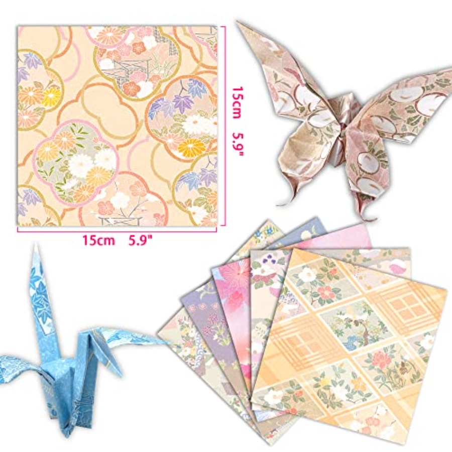 折り紙用紙 6x6 両面印刷 50枚 10色 折り紙キット  - Art Craft Easy のレビューと価格