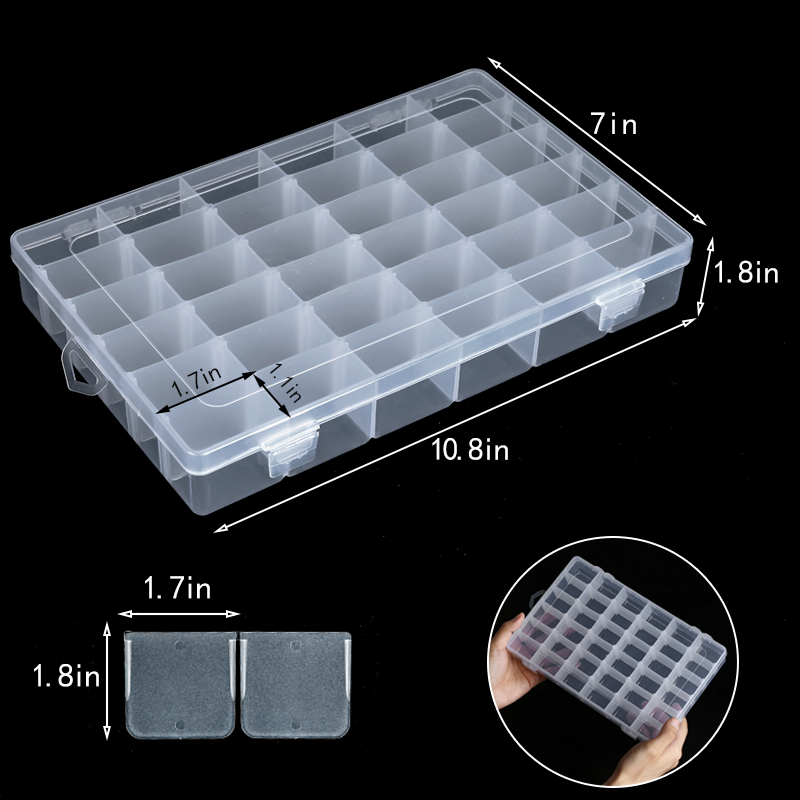 36 グリッドプラスチックオーガナイザーボックス収納コンテナ - Art Craft Organizer のレビューと価格