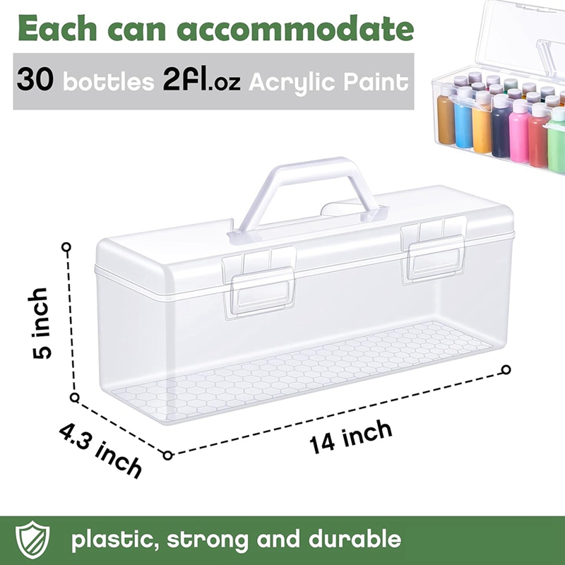 2フロア用ペイント収納ボックス3個。 Oz アクリル絵の具、 - Art Craft Organizer のレビューと価格
