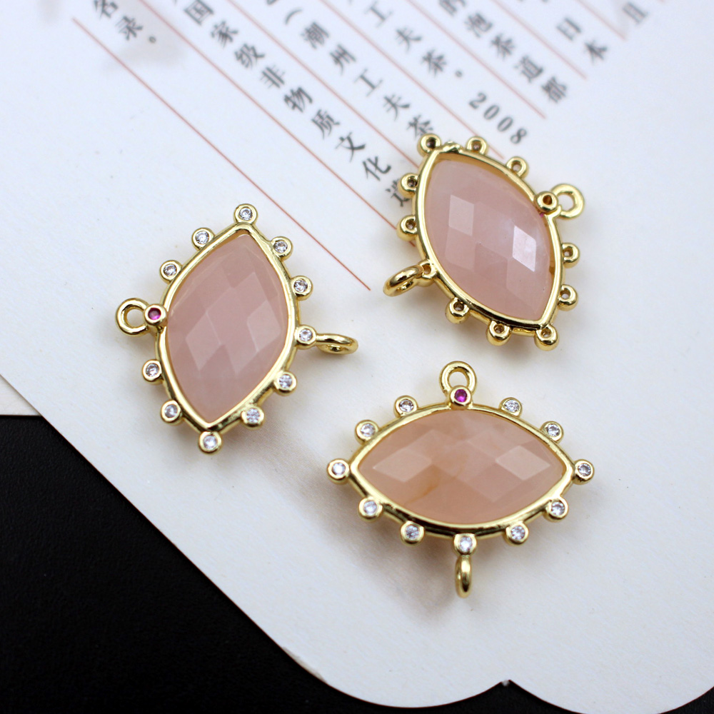 10 個ファセットマーキスシェイプナチュラルローズクォーツブ - Art Craft Eyes のレビューと価格